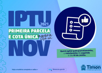 Primeira parcela e cota única do IPTU são prorrogadas para novembro